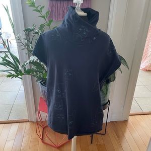 Smoking Lily Mock Neck Tunic - Cat Print